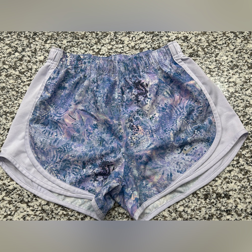 Women's Blue Patterned Shorts